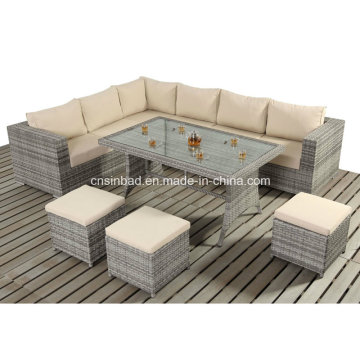 Sofá de mesa para exterior con Rattan / SGS (404-1)